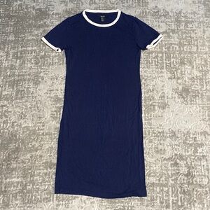 🔥4/20! Forever 21 navy blue stretchy dress. Size Medium